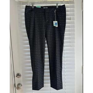 Y2K Old Navy NWT Black Patterned Pixie Stretch Dress Pants Size 10